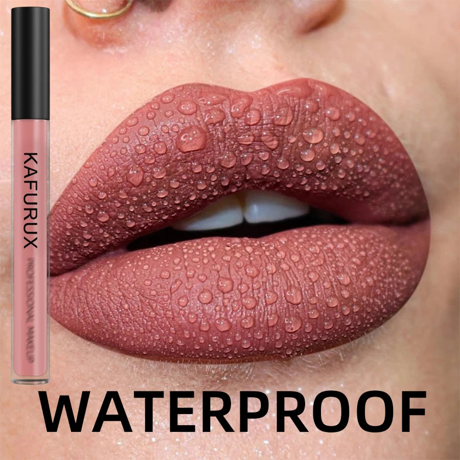 KAFURUX Matte Velvet Liquid Lipstick – Highly Pigmented Lip Glaze Liquid Lipstick HIP