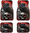 Halloween Gothic Skull Car Floor Mats – All Weather SUV Set Car Floor Mat Set HIP black