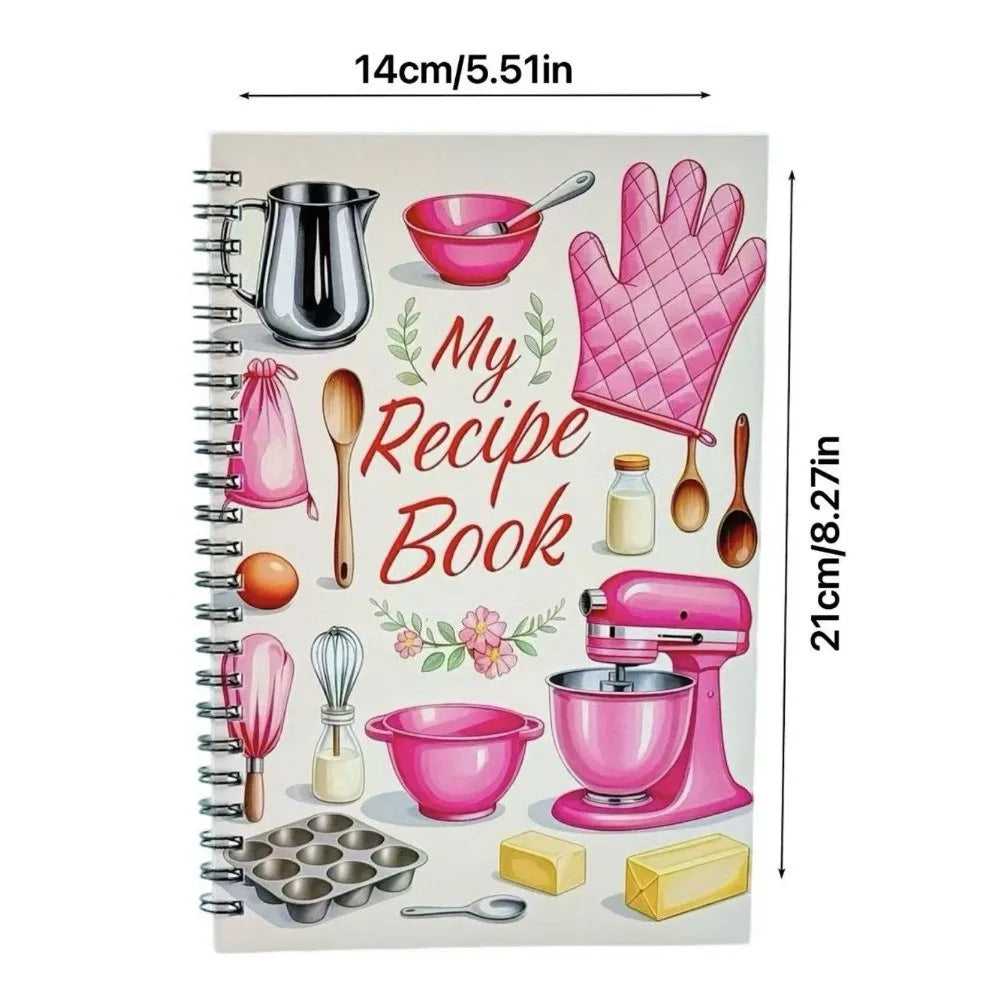 Cartoon Recipe Notebook Spiral Hardcover Meal Planner Recipe Notebook HIP