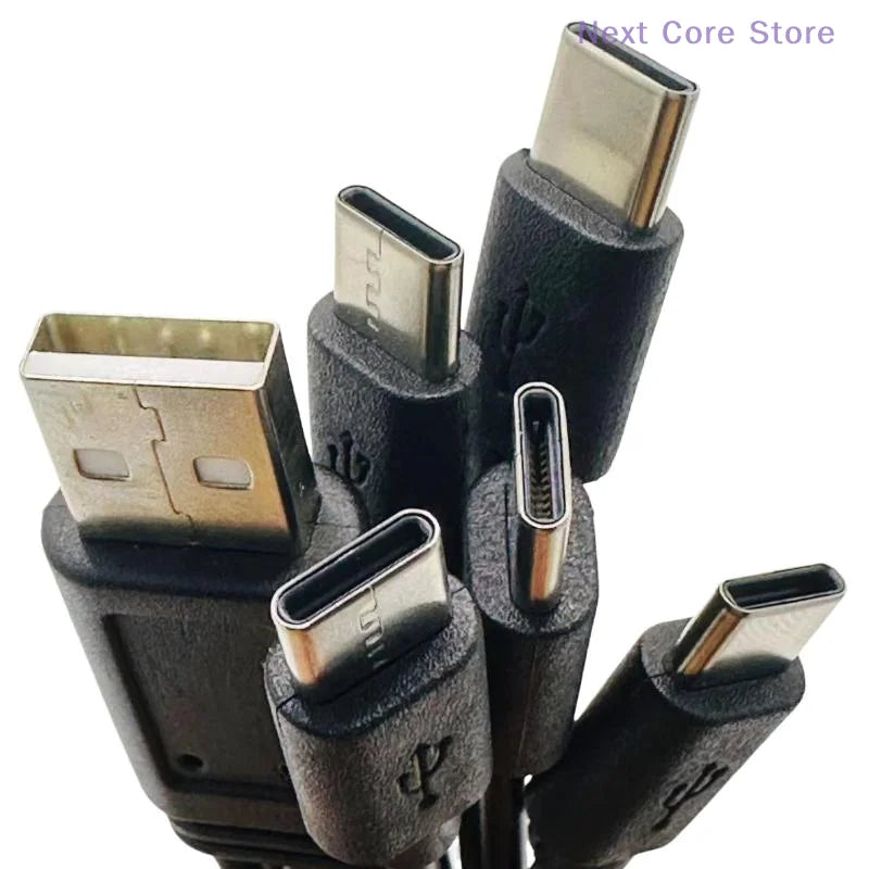 USB to Type-C Multi-Port Splitter Charging Cable 2/3/4/5 Port USB Charging Splitter HIP
