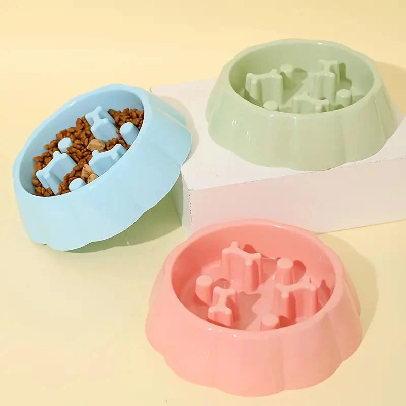 Anti-Choking Slow Feeder Dog Bowls, 1Pcs Set - Non-Slip, DurablePlastic Food & Water Dishes For Small To Medium Dogs HIP