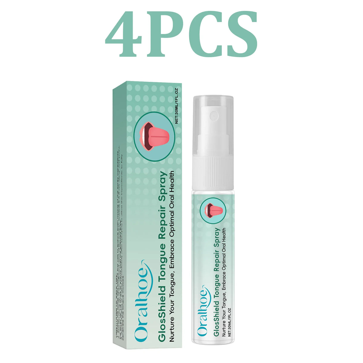 Tongue Care Fresh Breath Spray – Green Tea & Vitamin B1 Oral Breath Spray HIP 4PCS