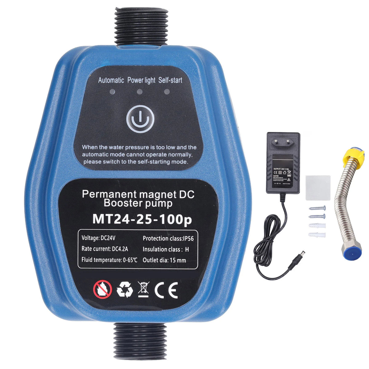 Water Pressure Booster Pump 100W 24V 25L IP56 Intelligent Sensing Automatic Shower Booster Pump HIP 100W 24V EU