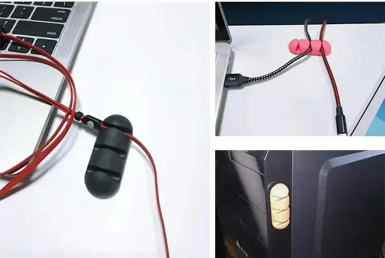 Silicone USB Cable Organizer Winder & Desk Cable Clips Cable Management Clip HIP