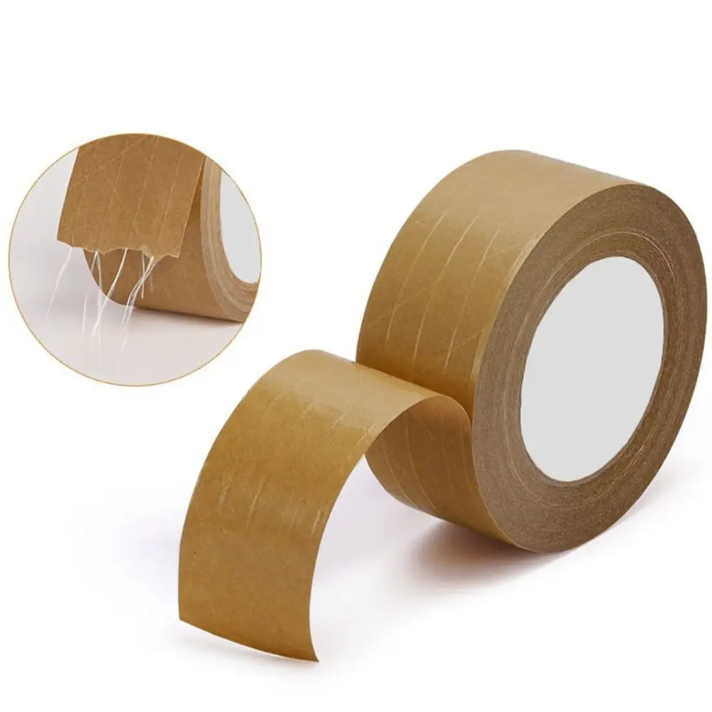 Reinforced Kraft Paper Tape – Self-Adhesive 30–50M Roll Packaging Tape HIP