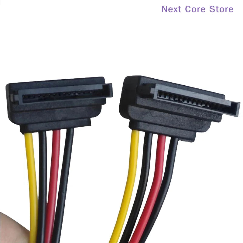 20CM SATA Power Y Splitter Cable – 15 Pin Male to Dual Female SATA Power Splitter Cable HIP