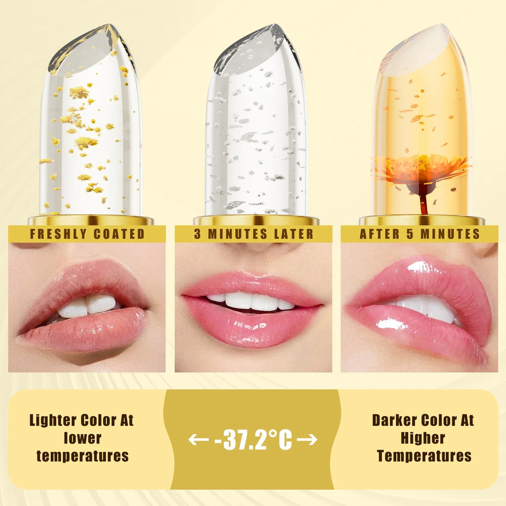 Hello Kiss Gold Foil Color-Change Plumping Lip Balm Color Change Lipstick HIP