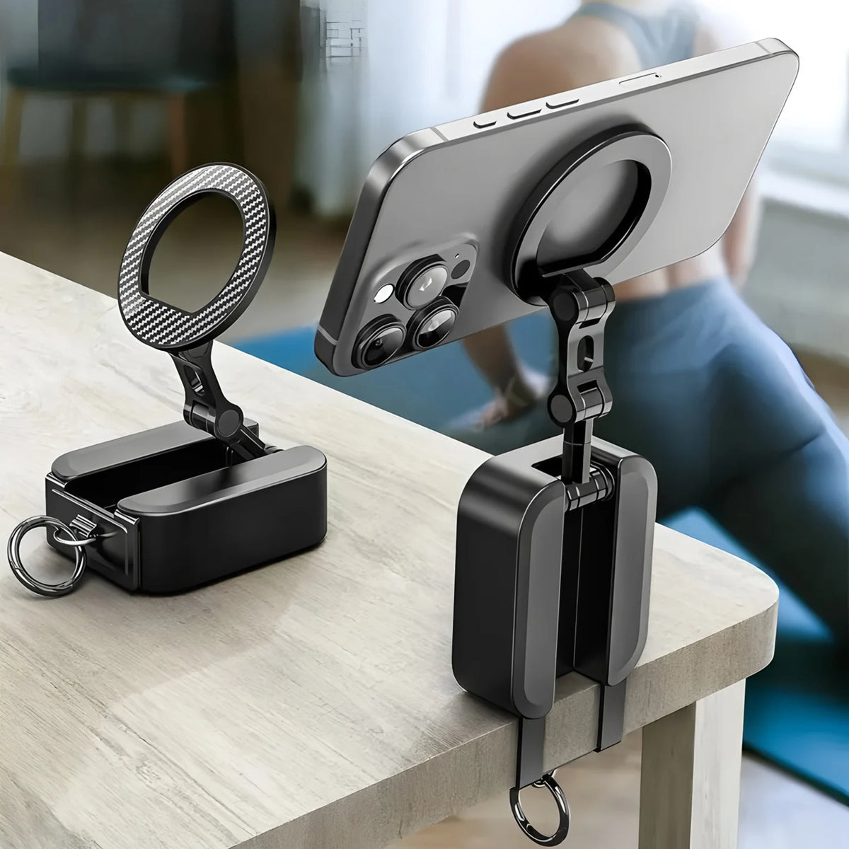 Magnetic Desk Clamp Phone Holder – Folding Desktop Bracket Phone Desk Mount HIP