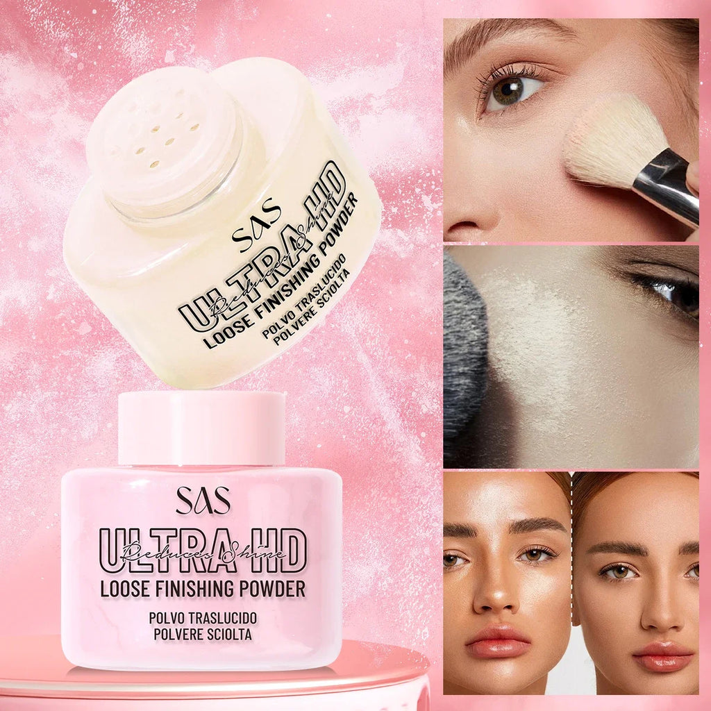 USHAS Matte Loose Setting Powder – Oil Control & Waterproof Loose Setting Powder HIP