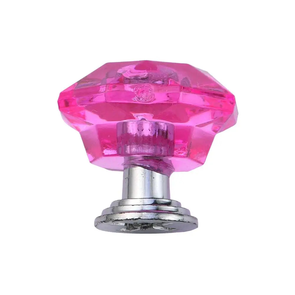 Acrylic Crystal Diamond Furniture Knobs Transparent Diamond Handle for Cabinet Doors Drawers Plastic Decorative Knobs Pull HIP D