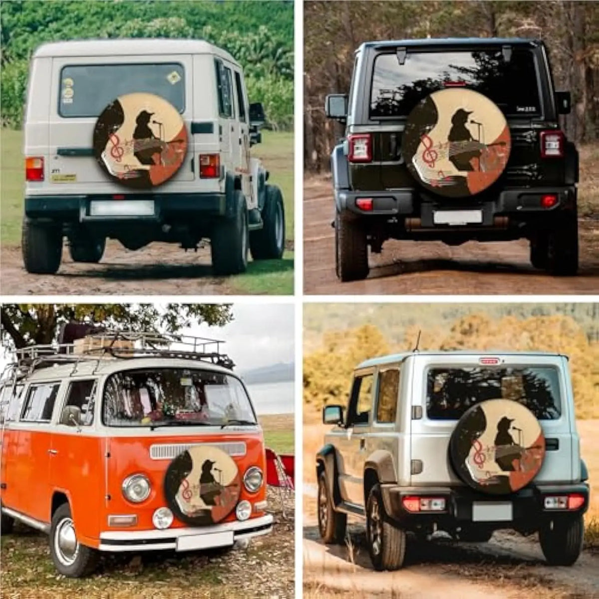 Musician Graphic Spare Tire Cover – Weatherproof RV SUV Protector Spare Tire Cover HIP