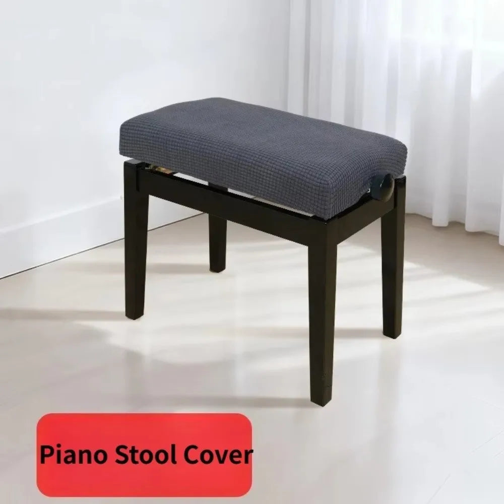 Jacquard Elastic Piano Stool Cover – Washable Bench Protector Stool Cover HIP