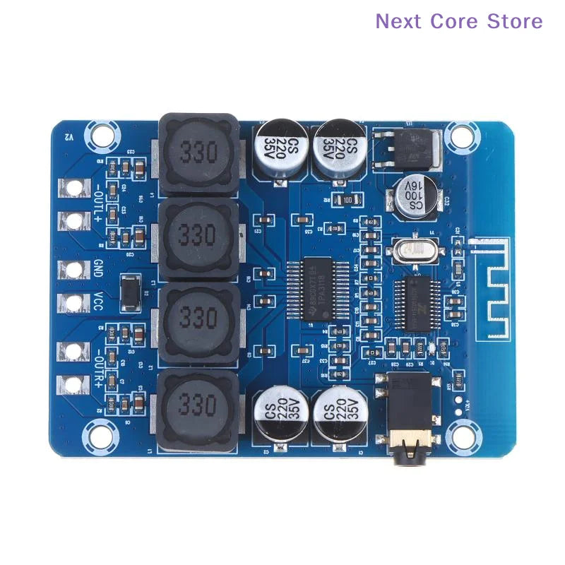 TPA3118 Bluetooth Amplifier Board – Dual 45W AUX Decoding Audio Amplifier Module HIP