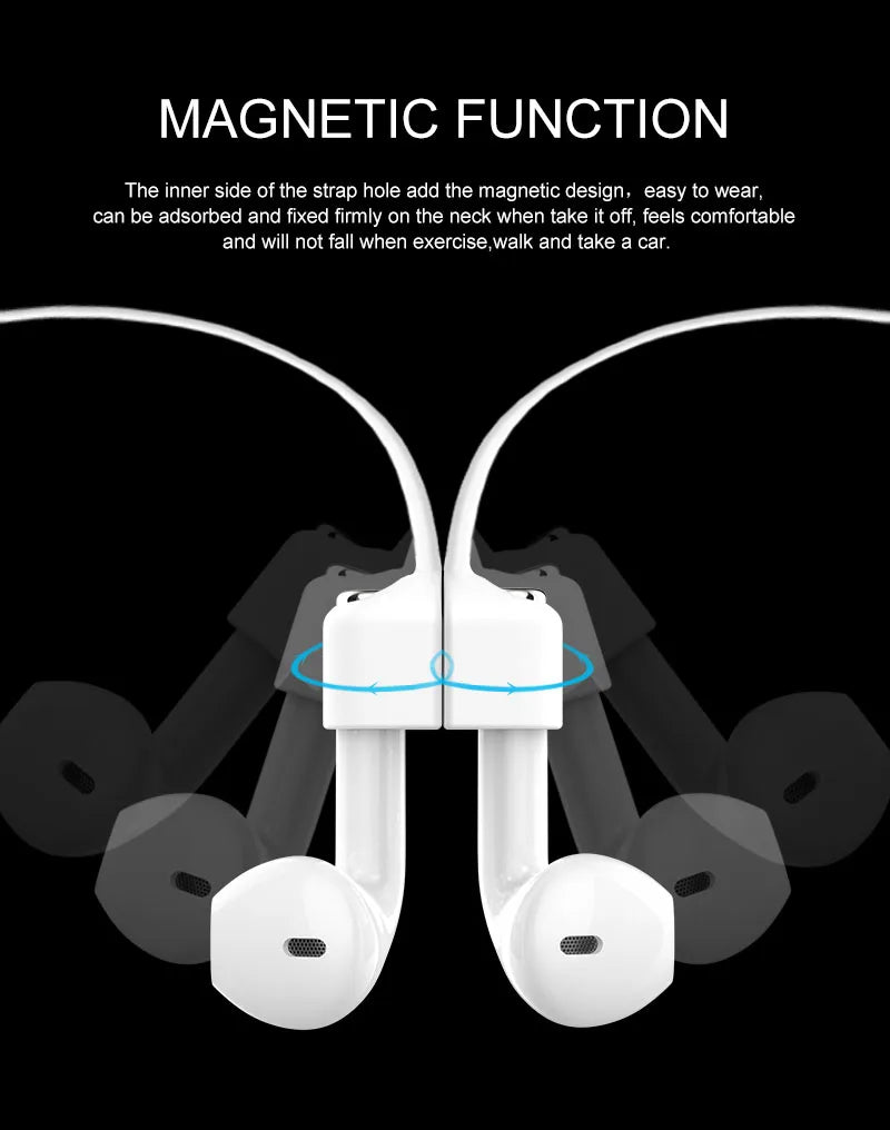 Magnetic Silicone Earphone Neck Strap for AirPods 1 2 3 Pro Earphone Neck Strap HIP