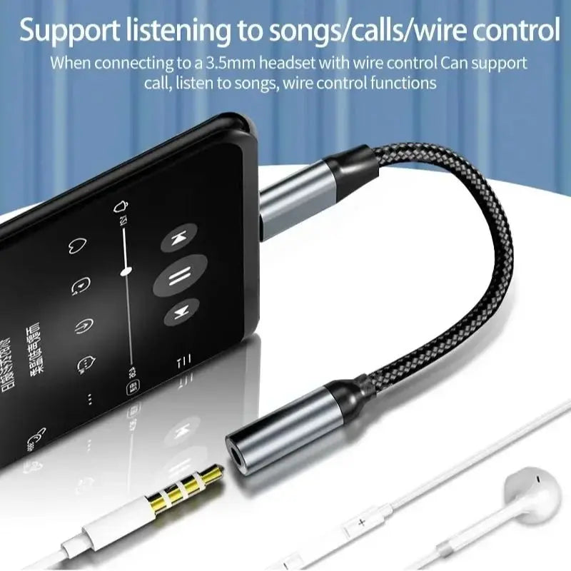 USB-C to 3.5mm Audio Adapter – iPhone 15, Samsung, Xiaomi Audio Cable Adapter HIP