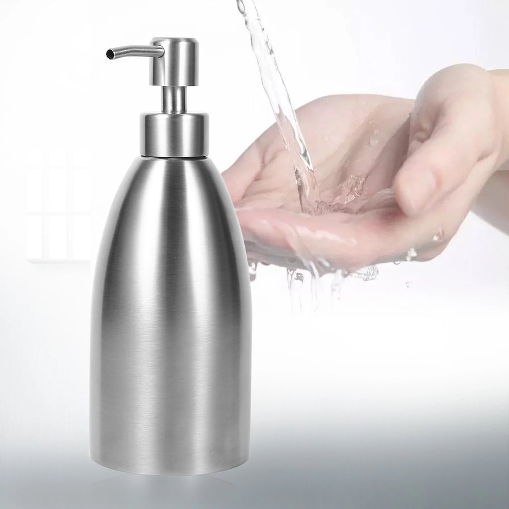 500ml Stainless Steel Soap Dispenser Kitchen Sink Faucet Bathroom Shampoo Box Soap Container Shampoo Box Liquid Soap Dispenser HIP