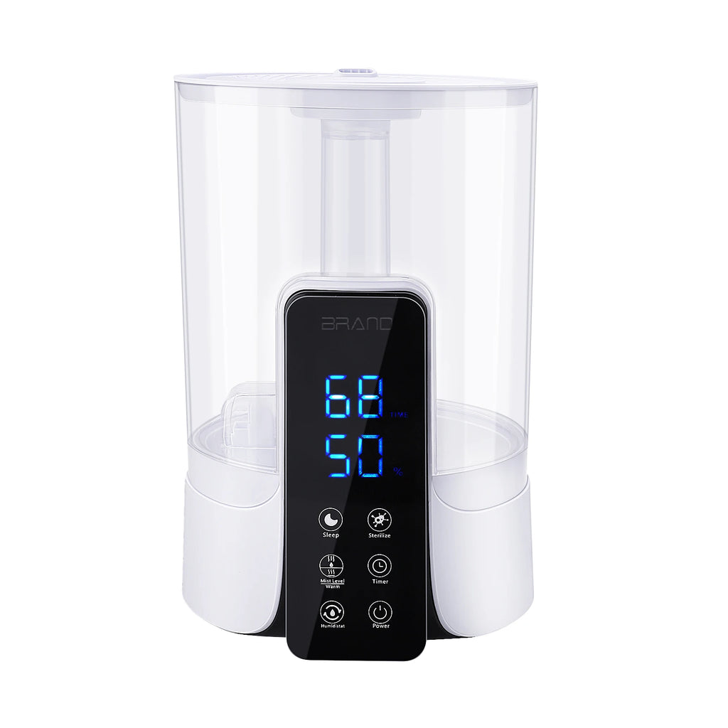 Bedroom Humidifier Large Humidifier Warm Cool Mist Humidifier 6L Large Capacity Quiet Bedroom Air Humidifier for Home Room White HIP 6L