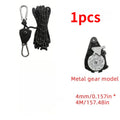 Camping Tent Tie Down Rope Tightener Wind Rope Buckle Tent Rope Tightener HIP C85-Black Metal 1Pcs