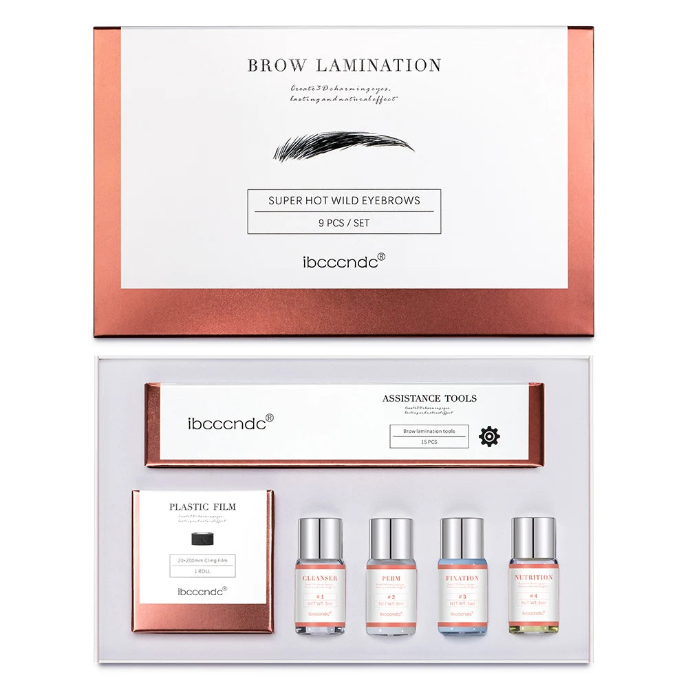 Pro Brow Lift Perming Eyebrow Lifting Brow Lamination Kit with Cling Film Nutrition Keratin Perming Lotion for Home Use HIP