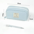 Large Capacity Pencil Pouch – Solid Color & Star Pendant Pencil Pouch HIP Blue