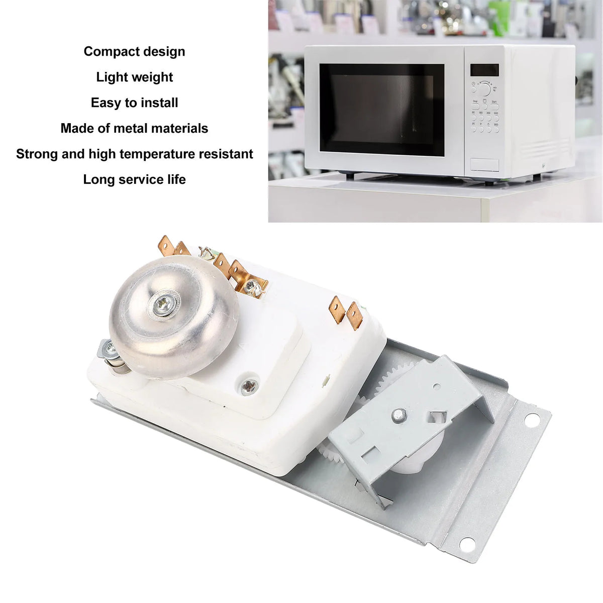 Microwave Timer Oven Time Controller 50Hz High Temperature Resistant Light Weight Stainless Steel WLD35-1 S for Kitchen HIP