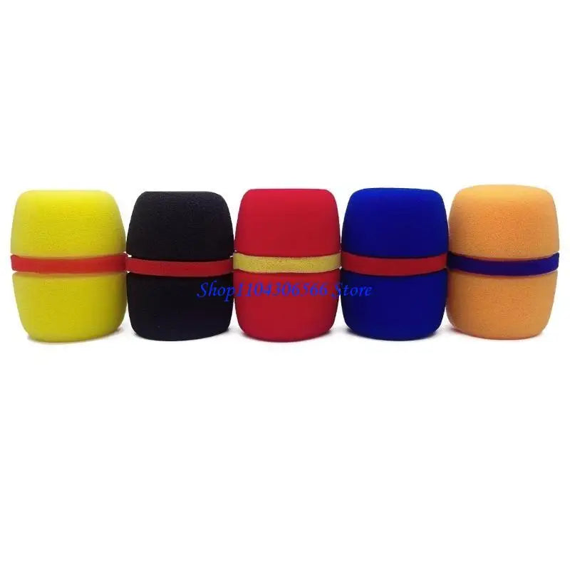 5-Pack Foam Mic Windscreen Covers – Studio Sponge Caps Microphone Windscreen HIP