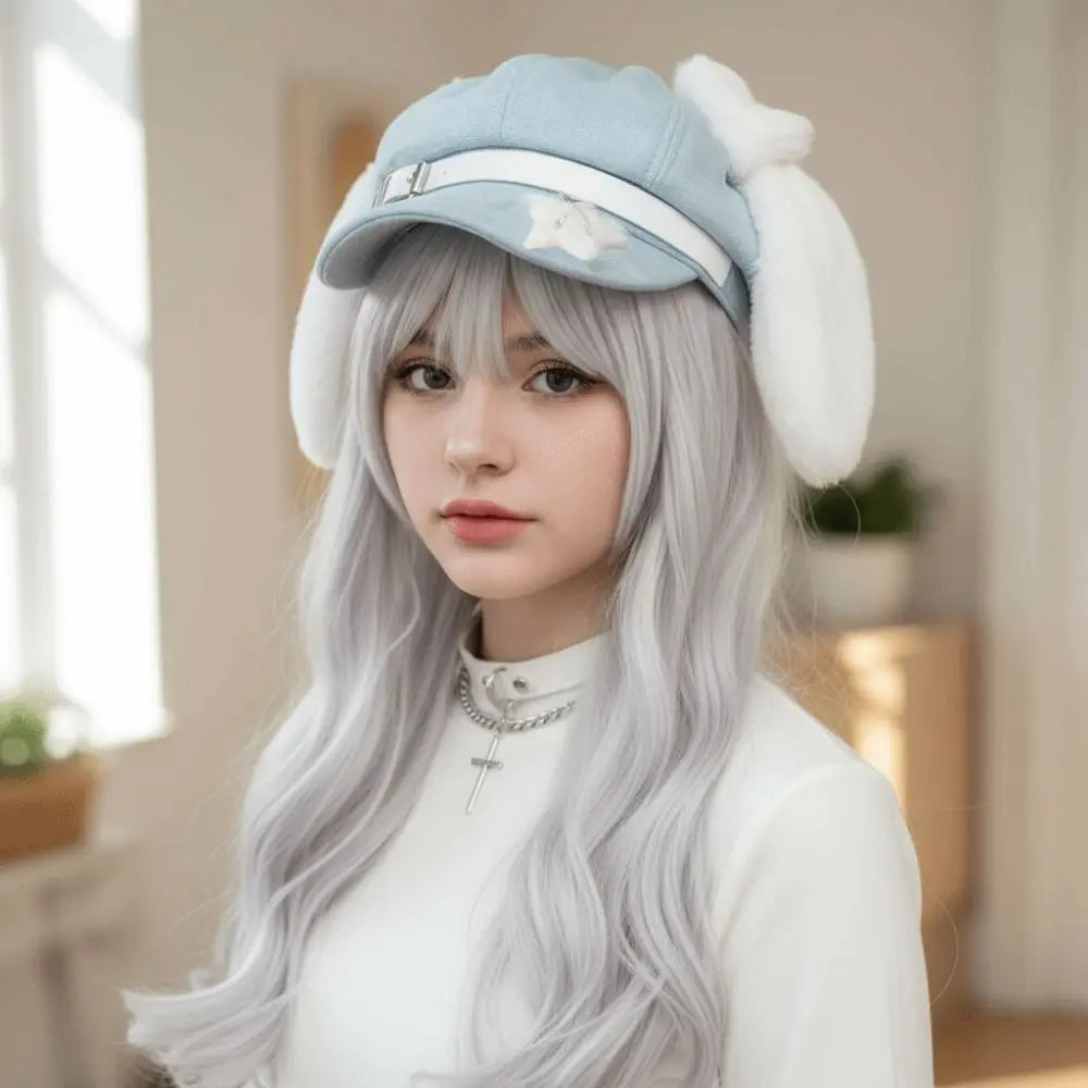 Women's Dog Ear Beret Hat – Kawaii Otaku Cosplay Winter Cap Women's Beret Hat HIP