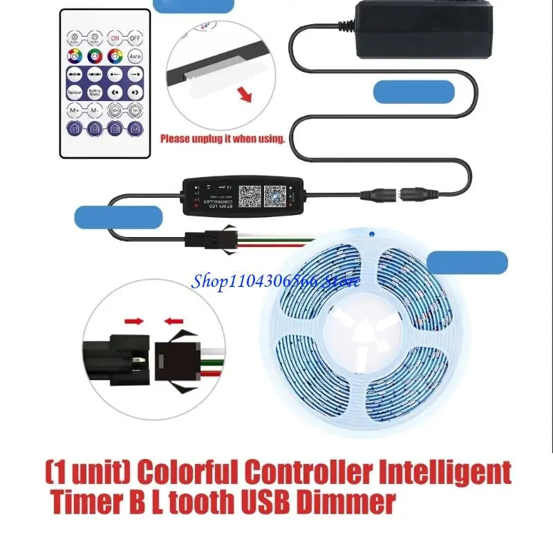 RGBIC LED Strip Controller – Bluetooth, Timer & Music Sync LED Strip Controller HIP