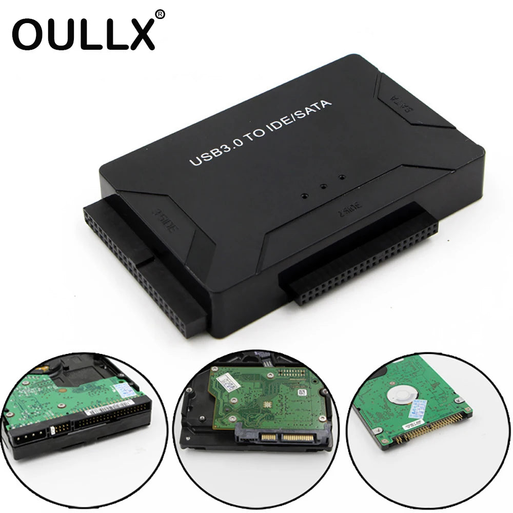 USB 3.0 to SATA & IDE Adapter – HDD SSD Converter | OULLX Hard Drive Adapter HIP