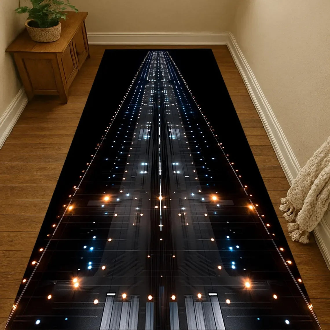 Airport Runway Kids Rug – Non-Slip Airplane Playroom Mat Kids Play Rug HIP 2 50X150cm-Felt
