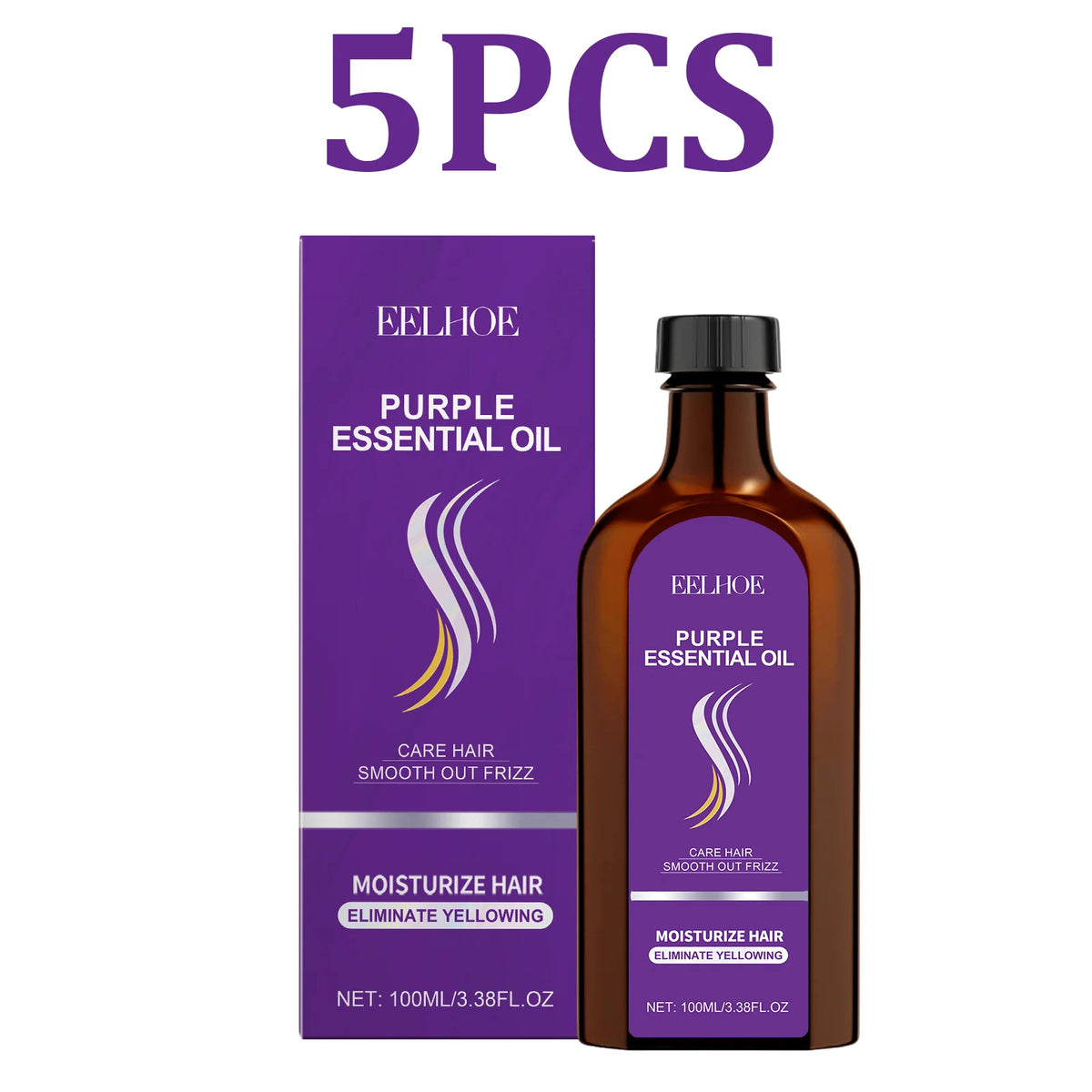 Moroccan Hair Oil – Frizz Control, Shine & Split End Repair Hair Oil Serum HIP 5PCS