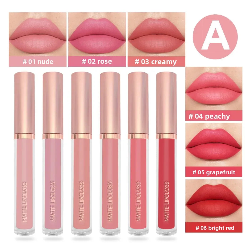 Mirsist 6-Piece Matte Liquid Lipstick Set – Waterproof & Long Lasting Matte Liquid Lipstick HIP