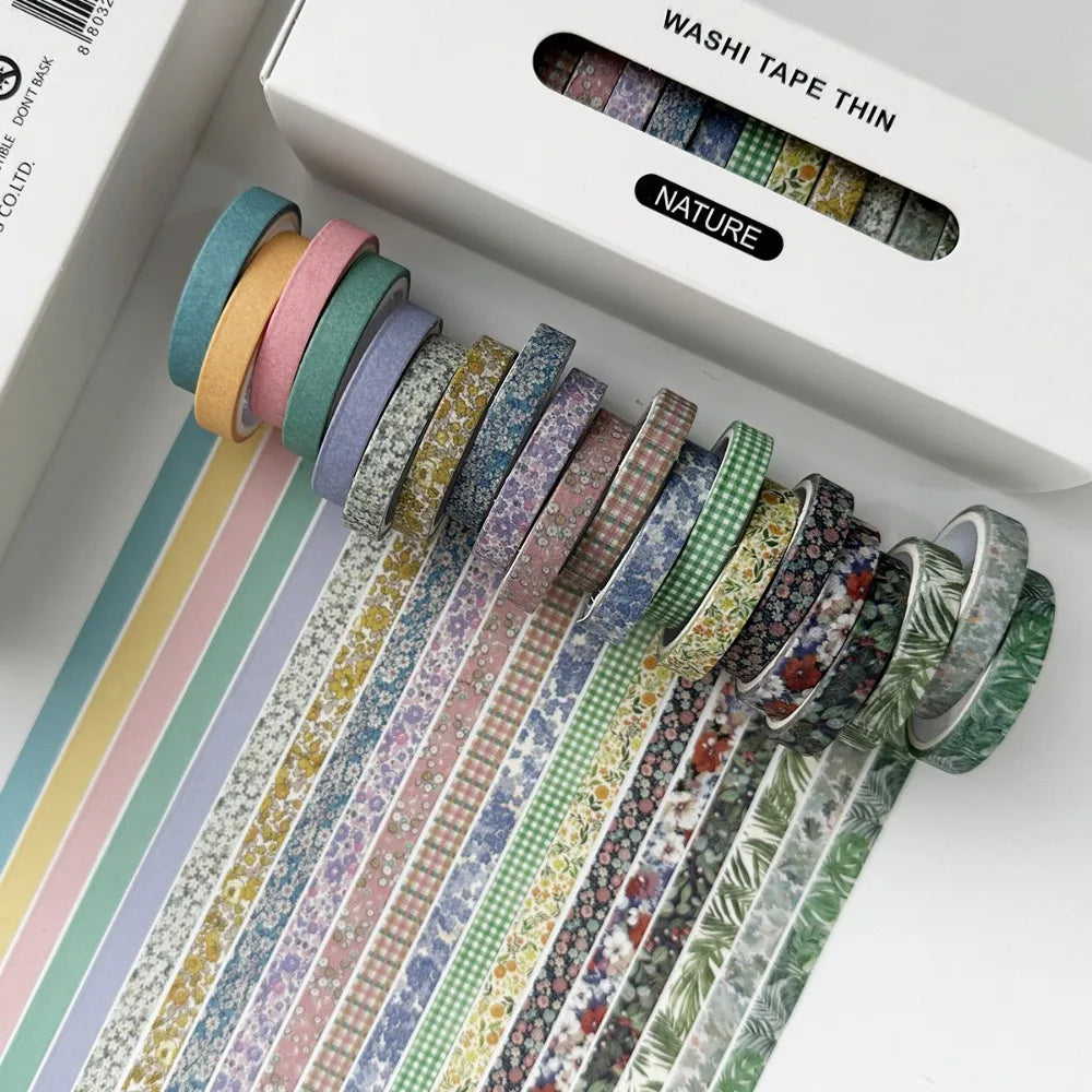 Vintage Washi Tape Set – 20 Rolls for DIY & Scrapbooking Washi Tape Set HIP Nature