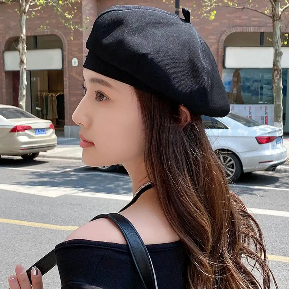 Solid Color Women Berets Korean Fashion Retro Octagonal Hat Elegant Lady Artist Painter Cap Newsboy Beanie Bonnet HIP