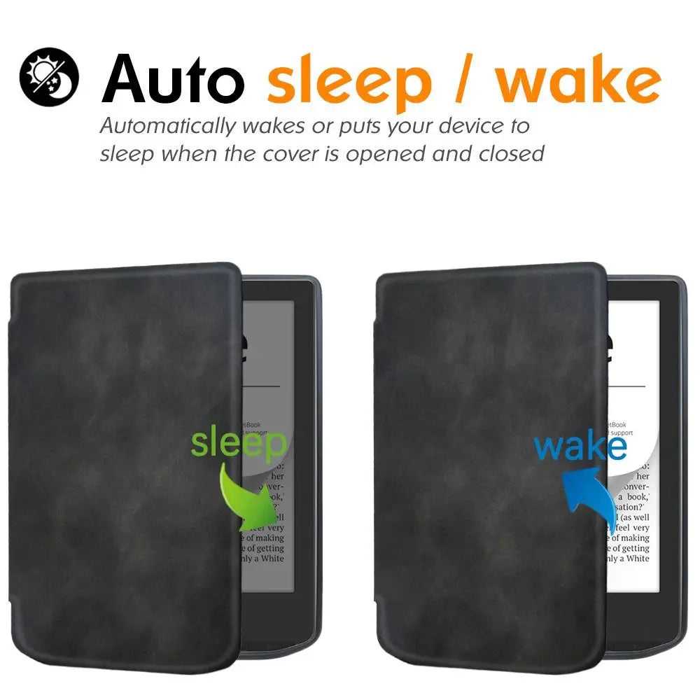 Pocketbook Verse/Verse Pro Case – Auto Wake/Sleep PU Leather E-Reader Folio Case HIP