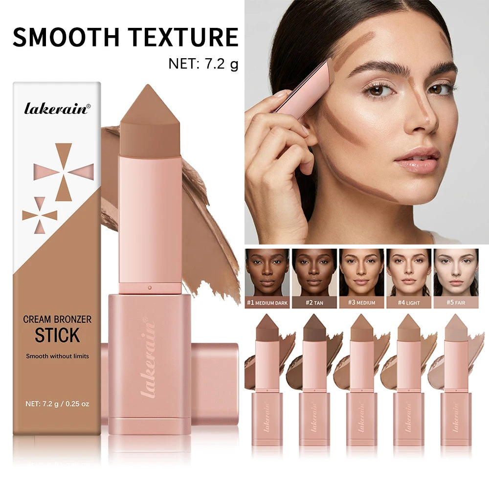 Cream Bronzer Stick and Contour Stick Bronzing Contouring Instant Highlights Dark Circles Face Contour Facial Foundation Makeup HIP