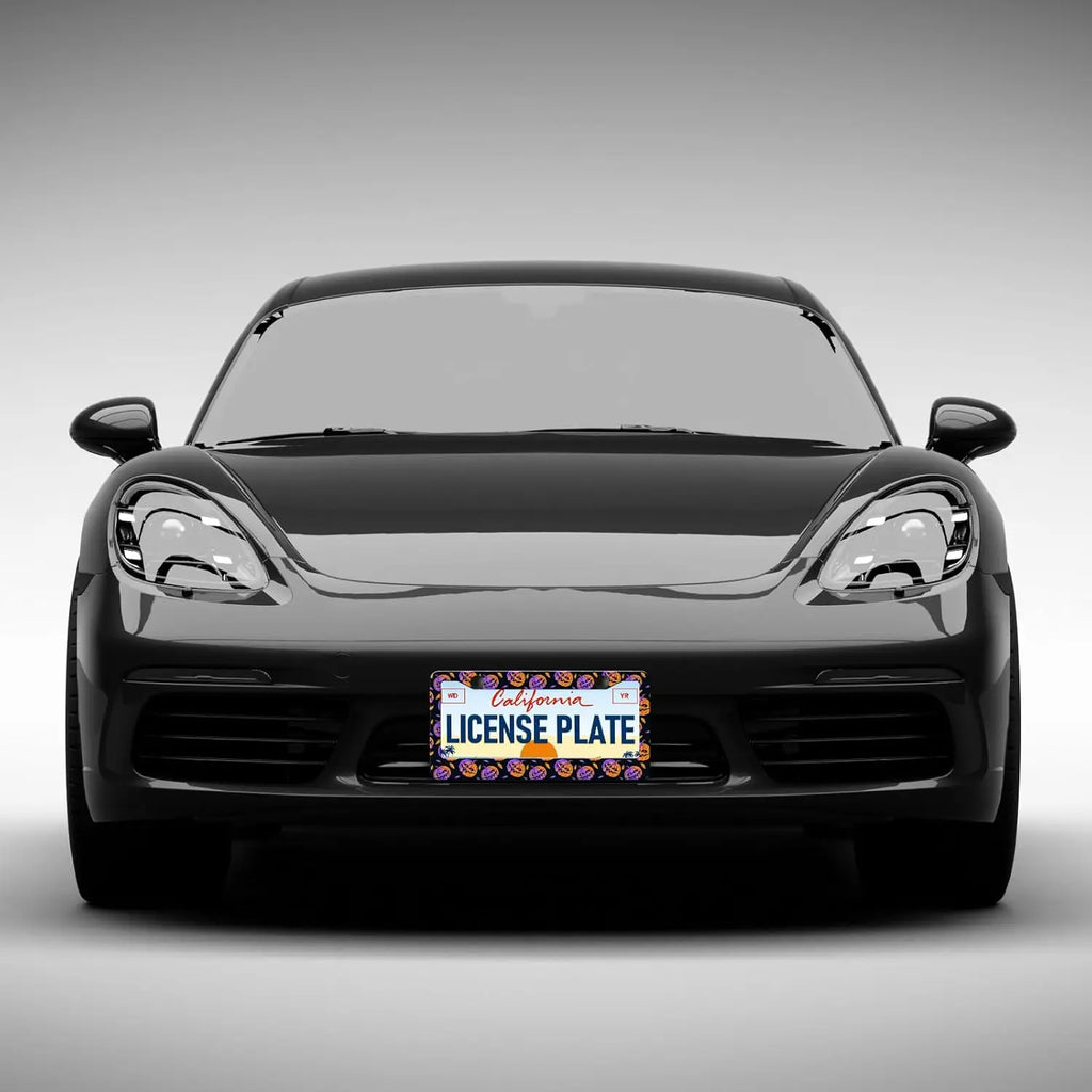 2-Pack Halloween Pumpkin License Plate Frames – Aluminum License Plate Frame HIP