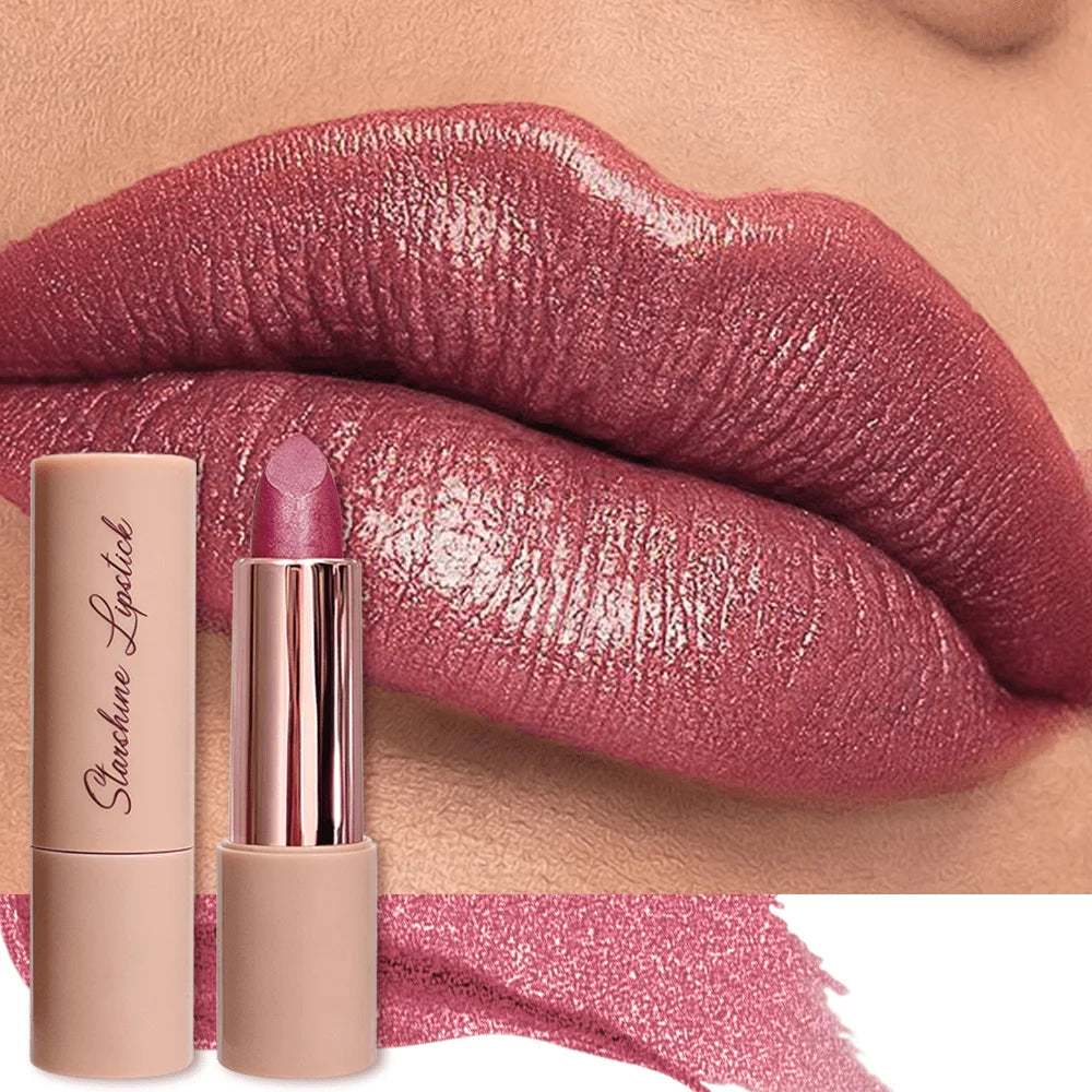 JUJU Dream Shimmer Metallic Lipstick – Waterproof & Moisturizing Metallic Lipstick HIP