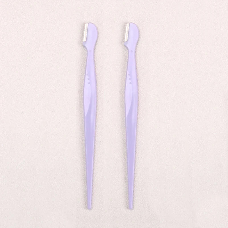 RUZOFO Eyebrow Trimmer Razor Set – Portable Face Hair Remover Eyebrow Trimmer Razor HIP C706-purple 2pcs