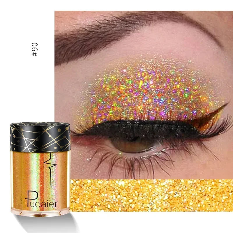 New Glitter Eye Shadow Professional Makeup Monochrome Shining Eyeshadow Sequins Universal Party Cosmetic HIP 06