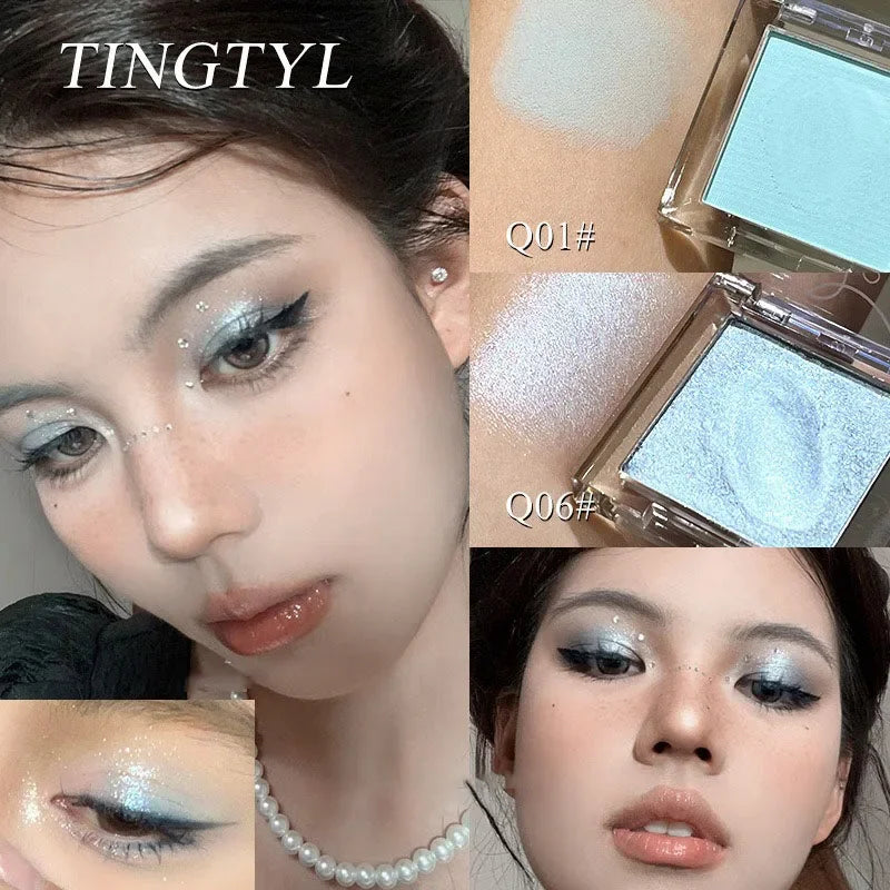 Wet Gel Eyeshadow Black Silver Glitter Eye Shadow Palette Punk Smoky Metallic Eye Pigments Highlight Contour Face Blush Cosmetic HIP