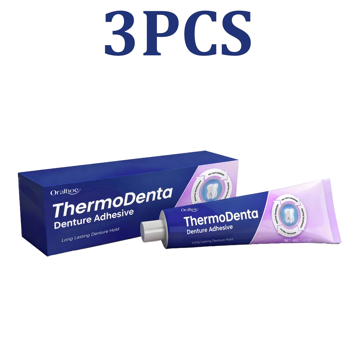 Denture Adhesive Cream – Strong Hold for False Teeth | HIP Denture Adhesive Cream HIP 3PCS