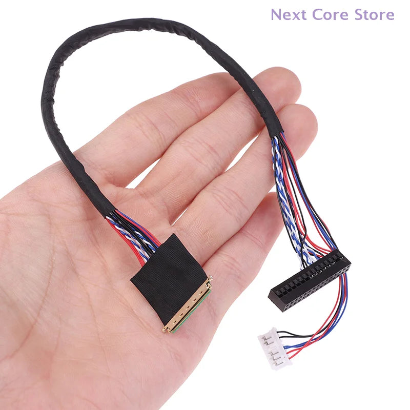 40 Pin 6-Bit LVDS Screen Cable for LED LCD Displays | 3.3V LVDS Display Cable HIP