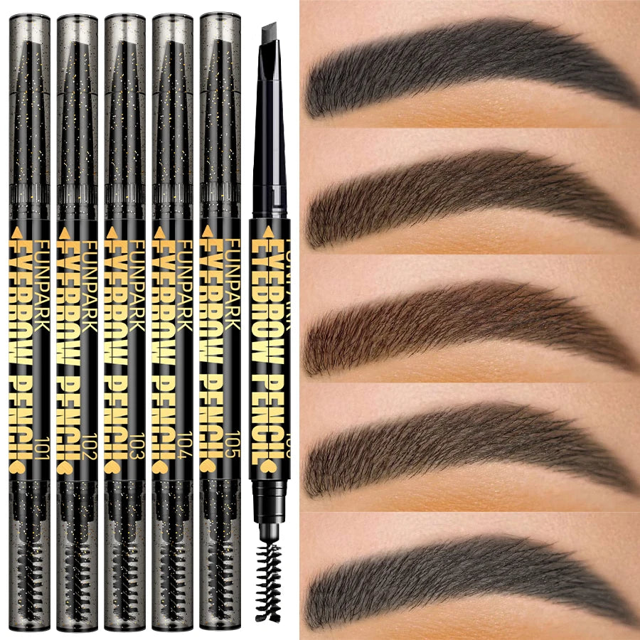 FUNPARK Double-Head Waterproof Eyebrow Pencil – 5 Shades Eyebrow Pencil HIP