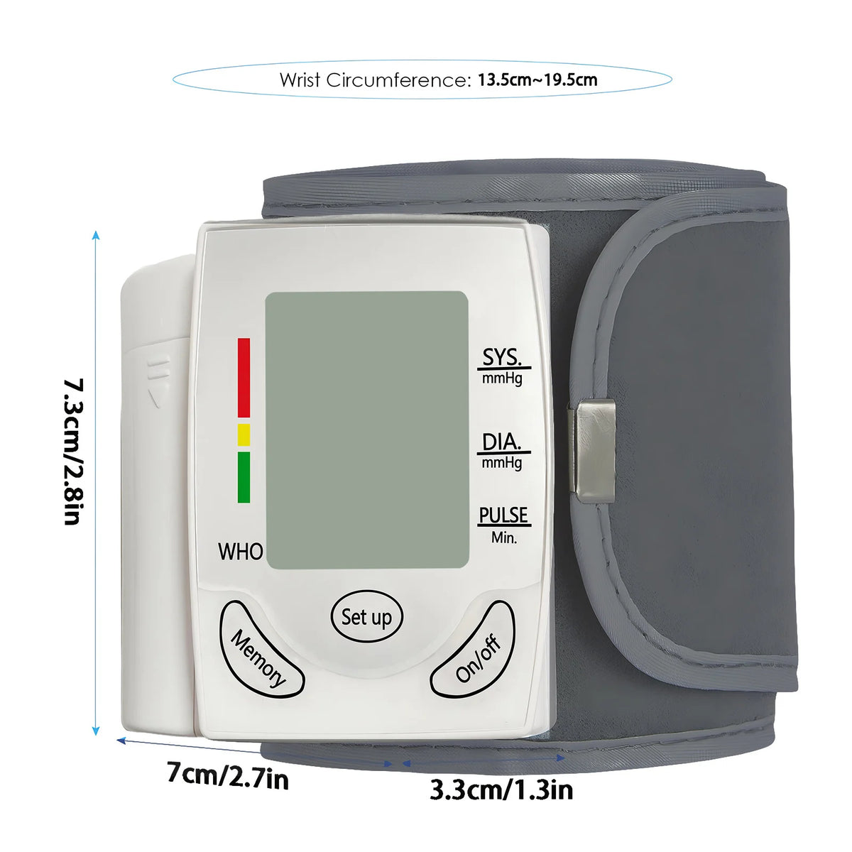 Fireurus Wrist Blood Pressure Monitor – LED Digital Display Blood Pressure Monitor HIP