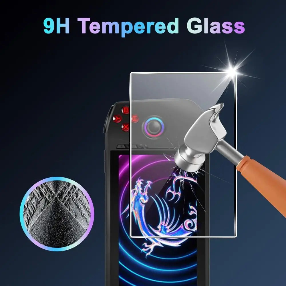 2-Pack 9H Tempered Glass Screen Protector for MSI Claw A1M Screen Protector HIP