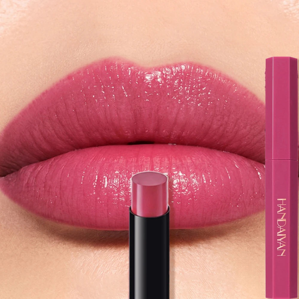 6 Colors Lipstick Pen Waterproof Moisturizing Water Gloss Lipstick Non-stick Cup Makeup Hexagonal Lip Liner Pen Beauty Cosmetics HIP 04