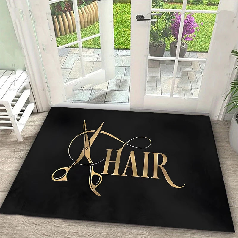 Barber Shop Welcome Mat – Anti-Slip Graphic Floor Doormat Graphic Floor Mat HIP 1 40x60cm-Felt