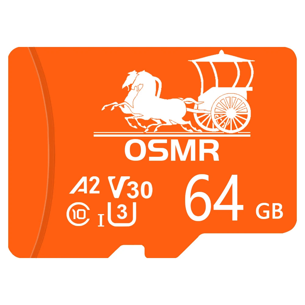 OSMR Micro SD Card 32GB 64GB 128GB – V30 U3 A2 Class 10 Micro SD Memory Card HIP 64GB