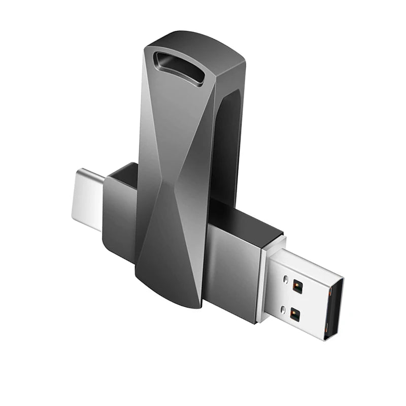 2-in-1 USB & Type-C Flash Drive OTG Pen Drive 8–128GB OTG USB Flash Drive HIP Gray 64 GB